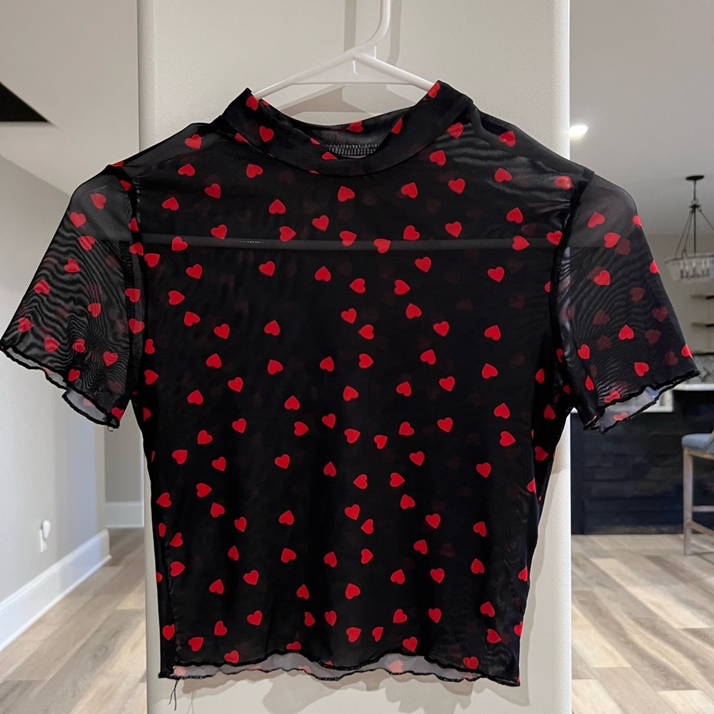 Adorable Sheer Heart Baby Tee